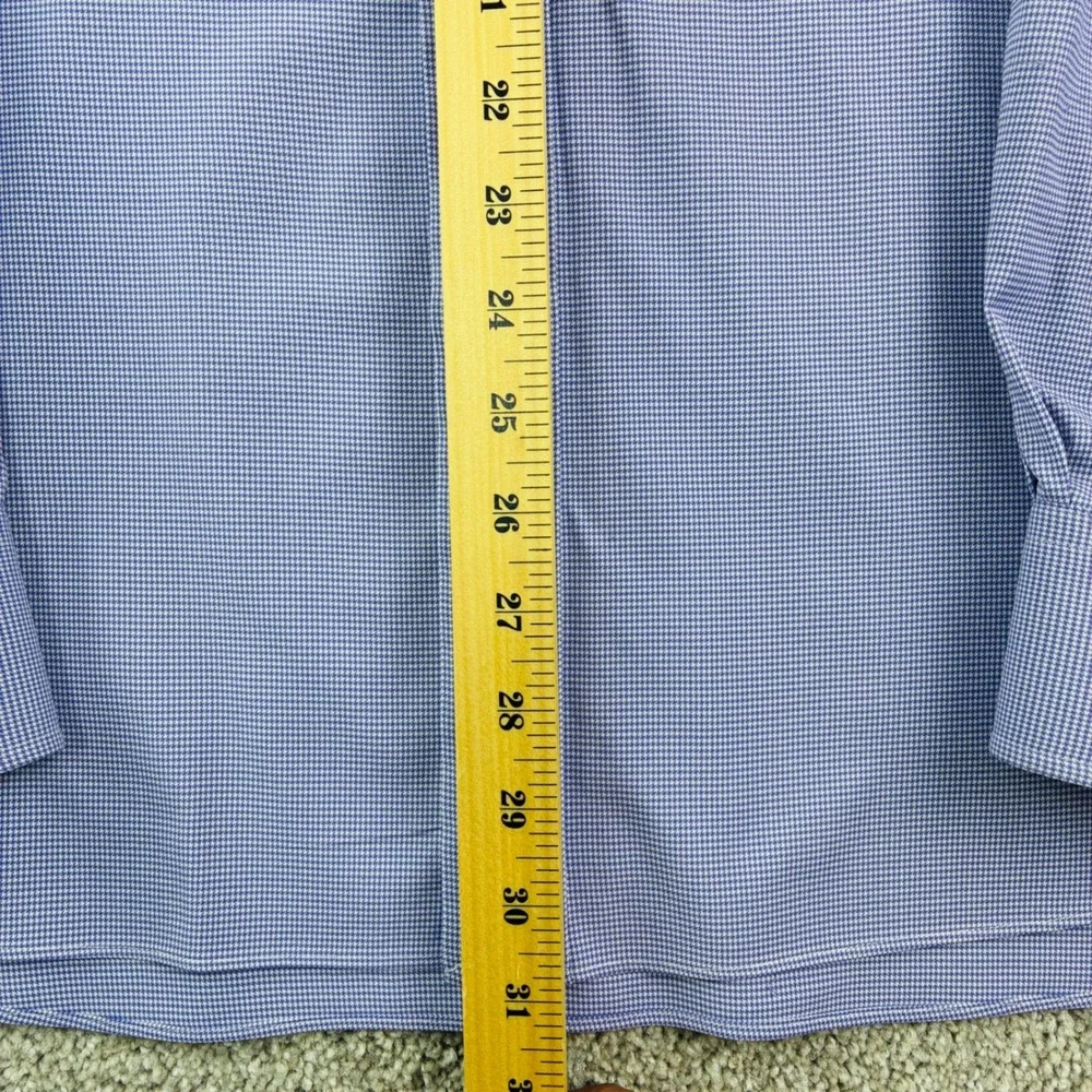 Polo Ralph Lauren Performance Shirt Size XL Purple Micro Gingham Stretch Classic